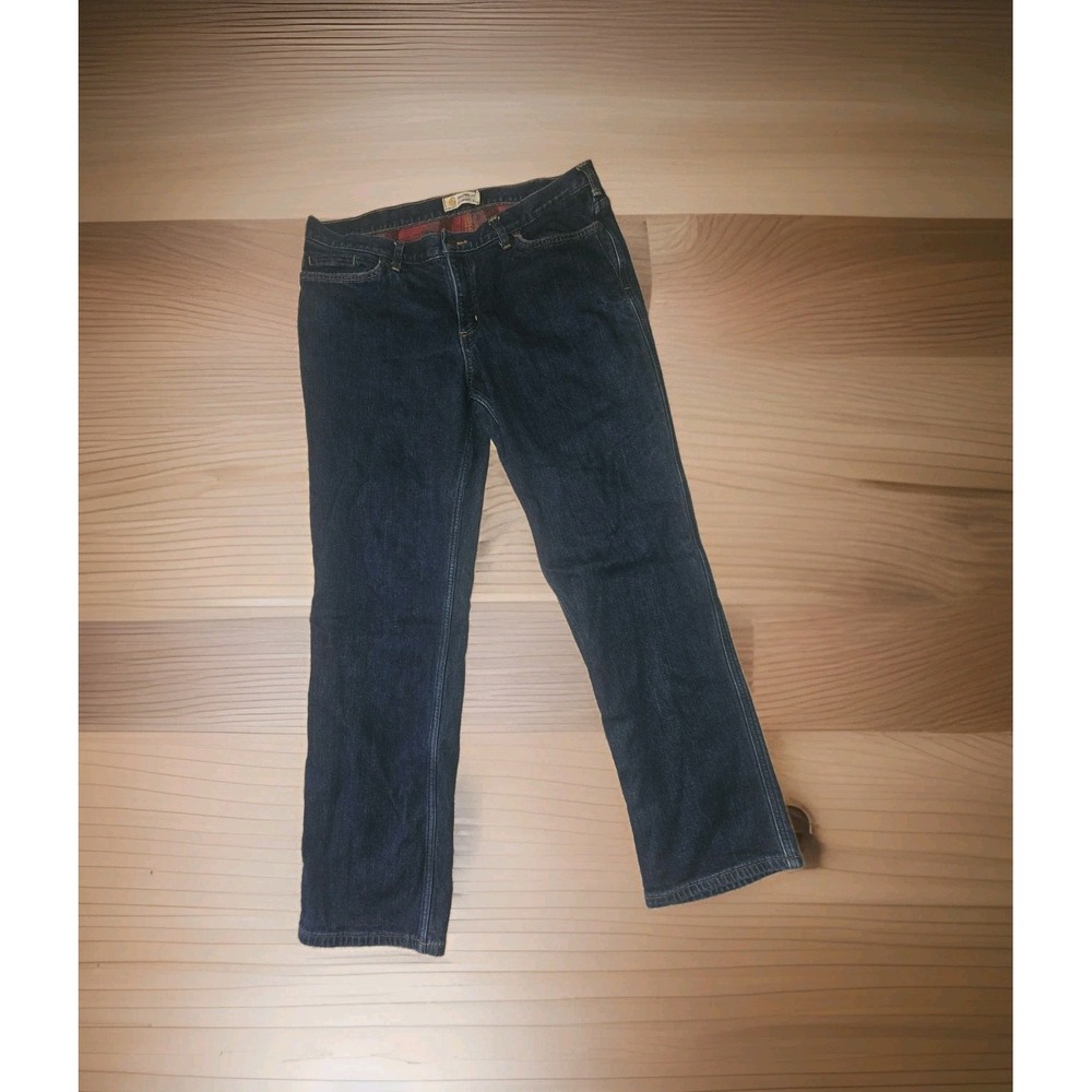 Carhartt ORIGINAL-FIT STRAIGHT LEG RED FLANNEL-LINED JEAN Size 16 EXC